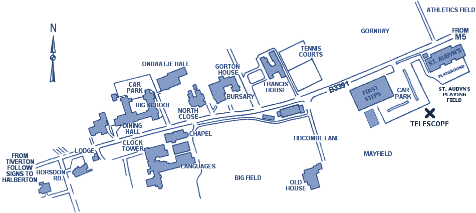Blundell's & St. Aubyn's map (26 KB)