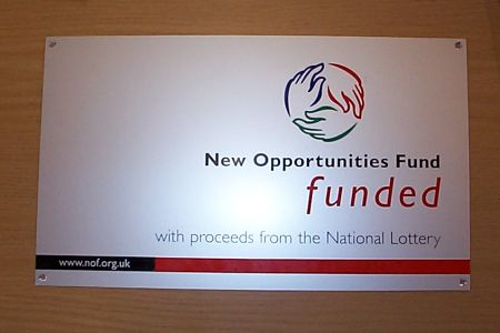New Opportunities Fund plaque